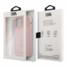 Чехол Karl Lagerfeld Liquid silicone Ikonik outlines Hard для iPhone 12 Pro Max, розовый