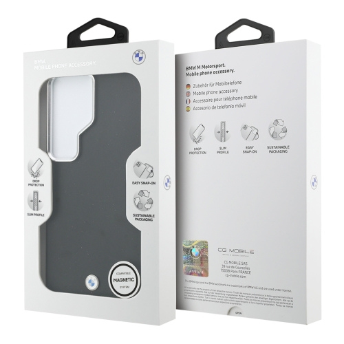 BMW для Galaxy S26 Ultra чехол Signature PU Full Wrapped Metal logo & Cam Hard Black (MagSafe)
