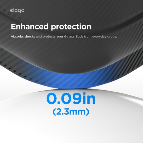 Elago для Galaxy Buds 4/4 Pro чехол Armor Silicone Hang case Black