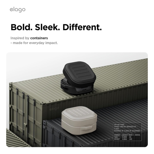 Elago для Galaxy Buds 4/4 Pro чехол Armor Silicone Hang case Black