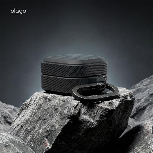 Elago для Galaxy Buds 4/4 Pro чехол Armor Silicone Hang case Black
