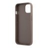 Чехол Guess PU 4G Double cardslot Metal triangle logo Hard для iPhone 13, коричневый