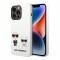 Чехол Lagerfeld Liquid silicone Karl & Choupette Hard для iPhone 14 Pro Max, белый