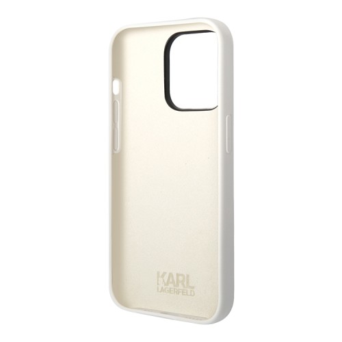 Чехол Lagerfeld Liquid silicone Karl & Choupette Hard для iPhone 14 Pro Max, белый