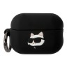 Чехол Karl Lagerfeld Silicone case with ring NFT 3D Choupette для Airpods Pro 2, черный