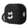 Чехол Karl Lagerfeld Silicone case with ring NFT 3D Choupette для Airpods Pro 2 (2022), черный