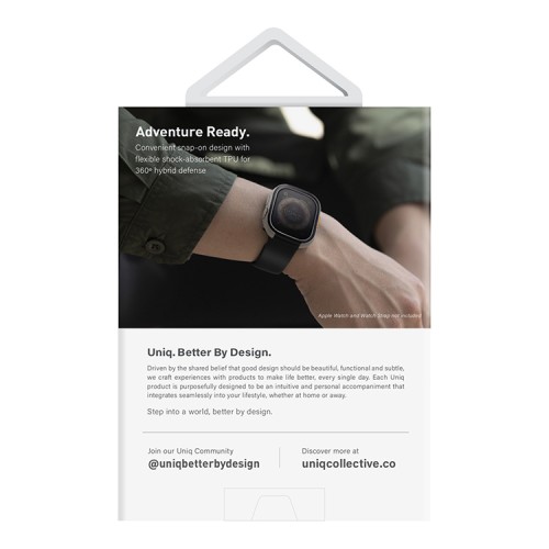 Чехол Uniq Valencia aluminium для Apple Watch Ultra 49 мм, серебристый