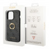 Чехол Guess PU 4G + Ring Hard для iPhone 14 Pro, серый
