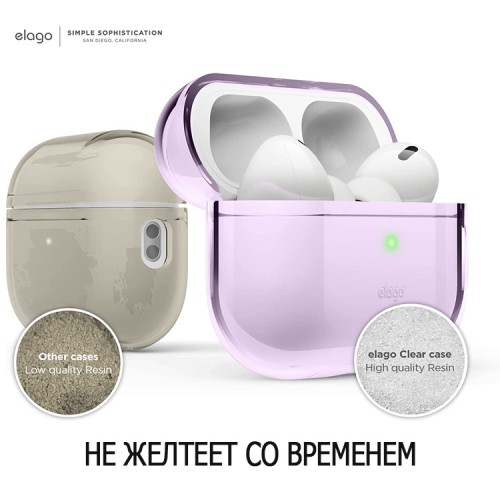 Чехол Elago Clear case для AirPods Pro 2, Lavender