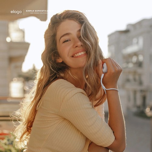 Шнурок на руку Elago Nylon Wrist Round Strap для AirPods, Ivory (светло-бежевый)