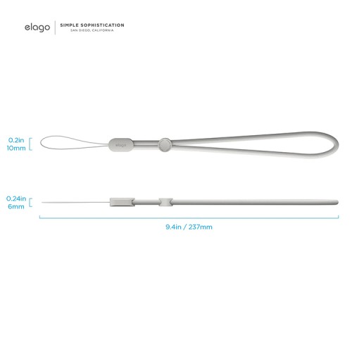 Шнурок на руку Elago Nylon Wrist Round Strap для AirPods, Ivory (светло-бежевый)