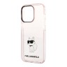 Чехол Lagerfeld NFT Choupette Hard Translucent для iPhone 14 Pro, розовый