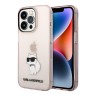 Чехол Lagerfeld NFT Choupette Hard Translucent для iPhone 14 Pro, розовый