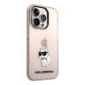 Чехол Lagerfeld NFT Choupette Hard Translucent для iPhone 14 Pro, розовый