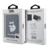 Karl Lagerfeld магнитный бумажник-подставка Wallet MagSafe Cardslot Stand Saffiano Monogram NFT Choupette Black