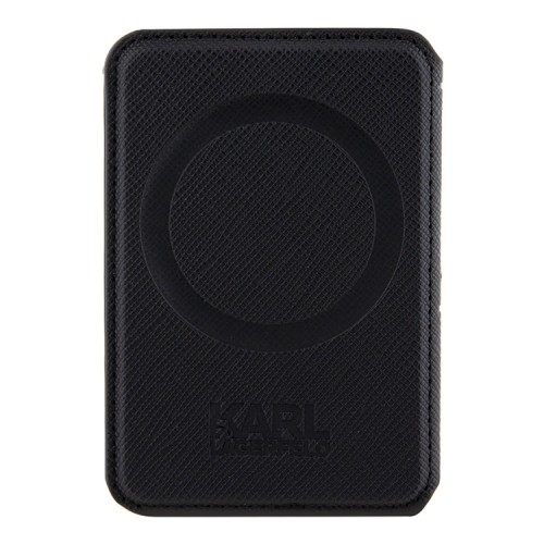 Karl Lagerfeld магнитный бумажник-подставка Wallet MagSafe Cardslot Stand Saffiano Monogram NFT Choupette Black