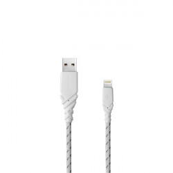 Кабель EnergEA NyloGlitz USB-A/Lightning MFI (0.18 м), белый