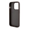 Guess для iPhone 15 Pro Max чехол PU 4G Triangle Diamond metal logo Hard Brown