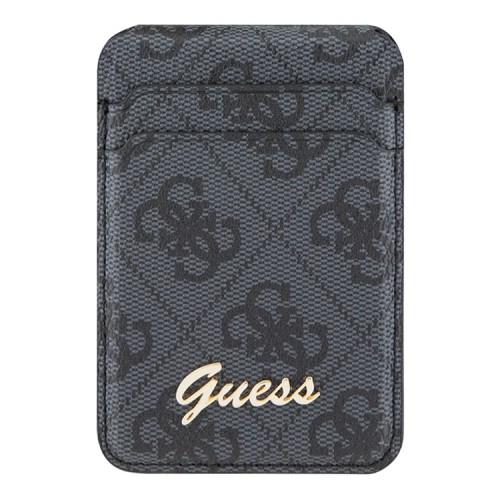 Guess магнитный бумажник Wallet Cardslot MagSafe PU 4G Script metal logo Black