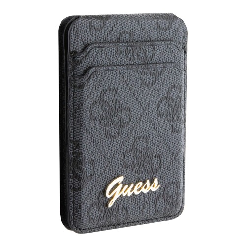 Guess магнитный бумажник Wallet Cardslot MagSafe PU 4G Script metal logo Black