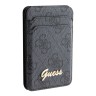 Guess магнитный бумажник Wallet Cardslot MagSafe PU 4G Script metal logo Black