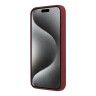 BMW для iPhone 15 Pro чехол Signature Liquid silicone Laser logo Hard Red (MagSafe)
