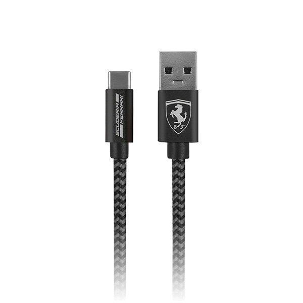 Ferrari Nylon USB-A на Type-С (1.5 м), серый FETCNYTCUDG