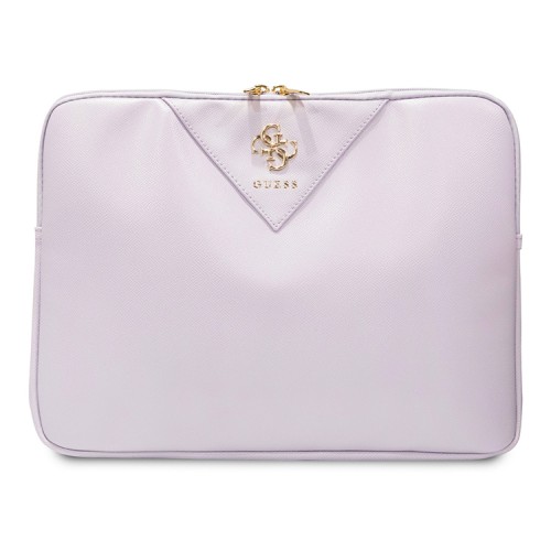 Guess для ноутбуков 13"/14" чехол Sleeve PU Grained leather 4G metal logo with Zipper Purple