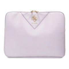 Guess для ноутбуков 13"/14" чехол Sleeve PU Grained leather 4G metal logo with Zipper Purple