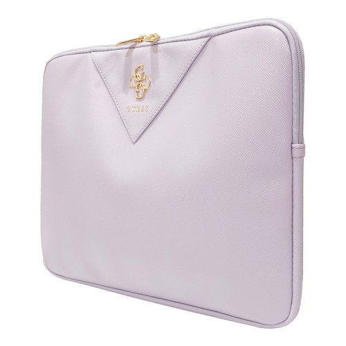 Guess для ноутбуков 13"/14" чехол Sleeve PU Grained leather 4G metal logo with Zipper Purple