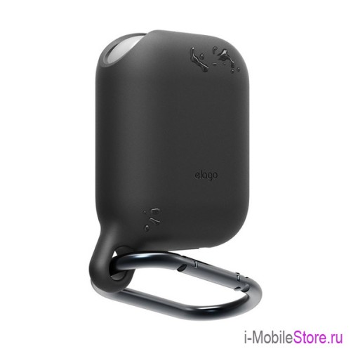 Чехол Elago Waterproof Hang case для AirPods 1/2, черный
