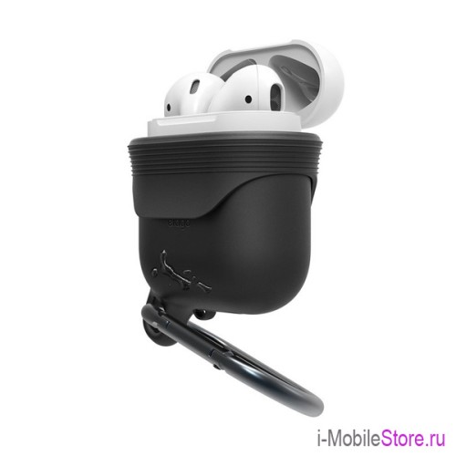 Чехол Elago Waterproof Hang case для AirPods 1/2, черный