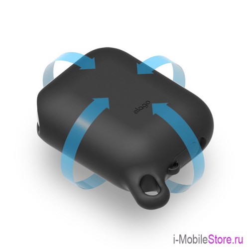 Чехол Elago Waterproof Hang case для AirPods 1/2, черный