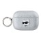 Karl Lagerfeld для Airpods Pro 2 чехол PU Saffiano Monogram with ring NFT Metal Head Choupette Silver