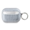 Karl Lagerfeld для Airpods Pro 2 чехол PU Saffiano Monogram with ring NFT Metal Head Choupette Silver