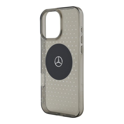 Mercedes для iPhone 16 Pro Max чехол PC/TPU Star pattern and Circle, Black (MagSafe)