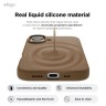Elago для iPhone 16 чехол Soft silicone (Liquid) Brown