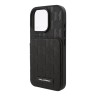 Karl Lagerfeld для iPhone 16 Pro Max чехол Cardslot Stand PU Saffiano Monogram Plate logo Hard Black