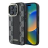 DKNY для iPhone 16 Pro чехол PU Checkered Metal logo Hard Black (MagSafe)