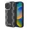 DKNY для iPhone 16 Pro чехол PU Checkered Metal logo Hard Black (MagSafe)
