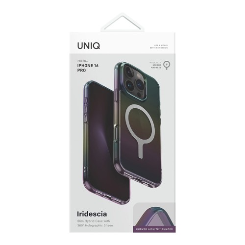 Uniq для iPhone 16 Pro чехол Iridescia (hologrophic) Midnight Quartz (Magsafe)