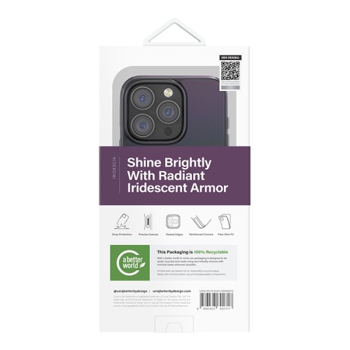 Uniq для iPhone 16 Pro чехол Iridescia (hologrophic) Midnight Quartz (Magsafe)