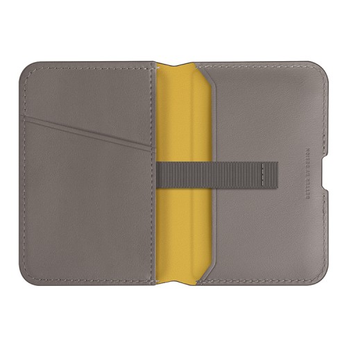 Uniq магн. бумажник Lyden DS Magnetic RFID-blocking wallet Flint Grey/Canary Yellow