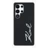 Karl Lagerfeld для Galaxy S25 Ultra чехол Liquid silicone Signature Metal logo & Camera frame Hard Black