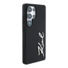 Karl Lagerfeld для Galaxy S25 Ultra чехол Liquid silicone Signature Metal logo & Camera frame Hard Black
