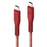 Energea Кабель FLOW USB-C to USB-C PD240W 5A Nanoweave Magnetic tie Red 1.5m