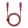 Energea Кабель FLOW USB-C to USB-C PD240W 5A Nanoweave Magnetic tie Red 1.5m