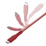 Energea Кабель FLOW USB-C to USB-C PD240W 5A Nanoweave Magnetic tie Red 1.5m