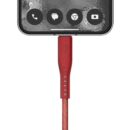 Energea Кабель FLOW USB-C to USB-C PD240W 5A Nanoweave Magnetic tie Red 1.5m