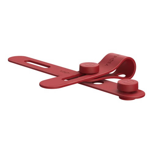 Energea Кабель FLOW USB-C to USB-C PD240W 5A Nanoweave Magnetic tie Red 1.5m